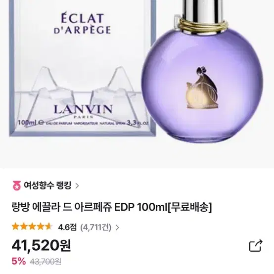 랑방 에끌라 드 아르페쥬 오 퍼퓸 100ml