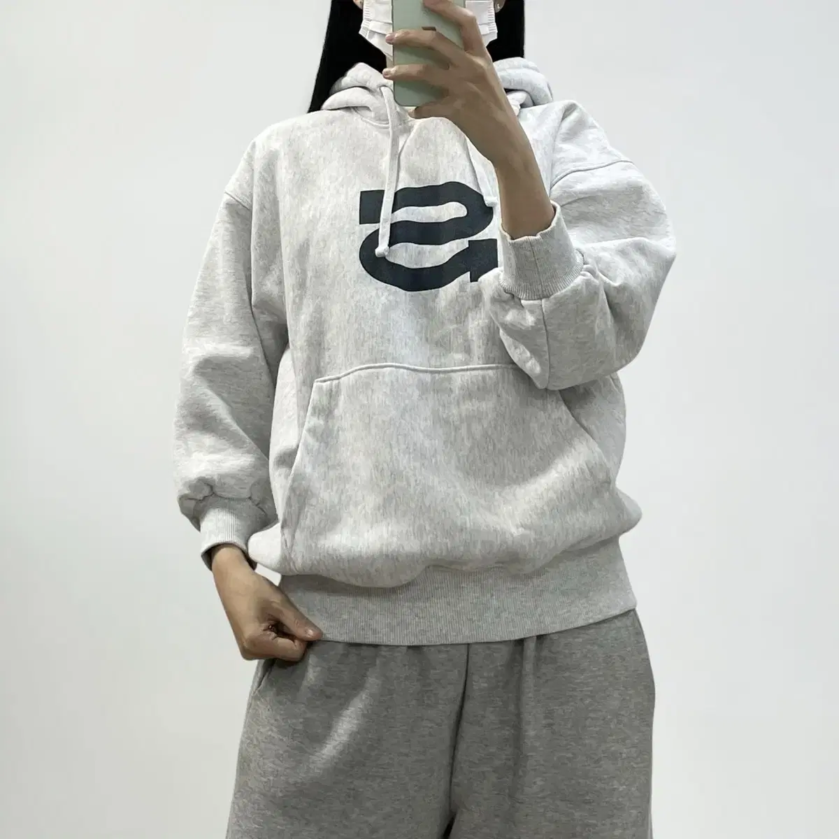 스투시 Stussy 레터맨 후드티 애쉬 헤더