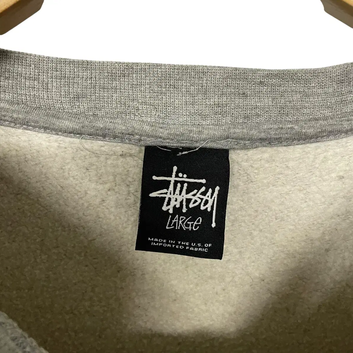 스투시 Stussy 챕터 서울 스탁 로고 맨투맨 그레이