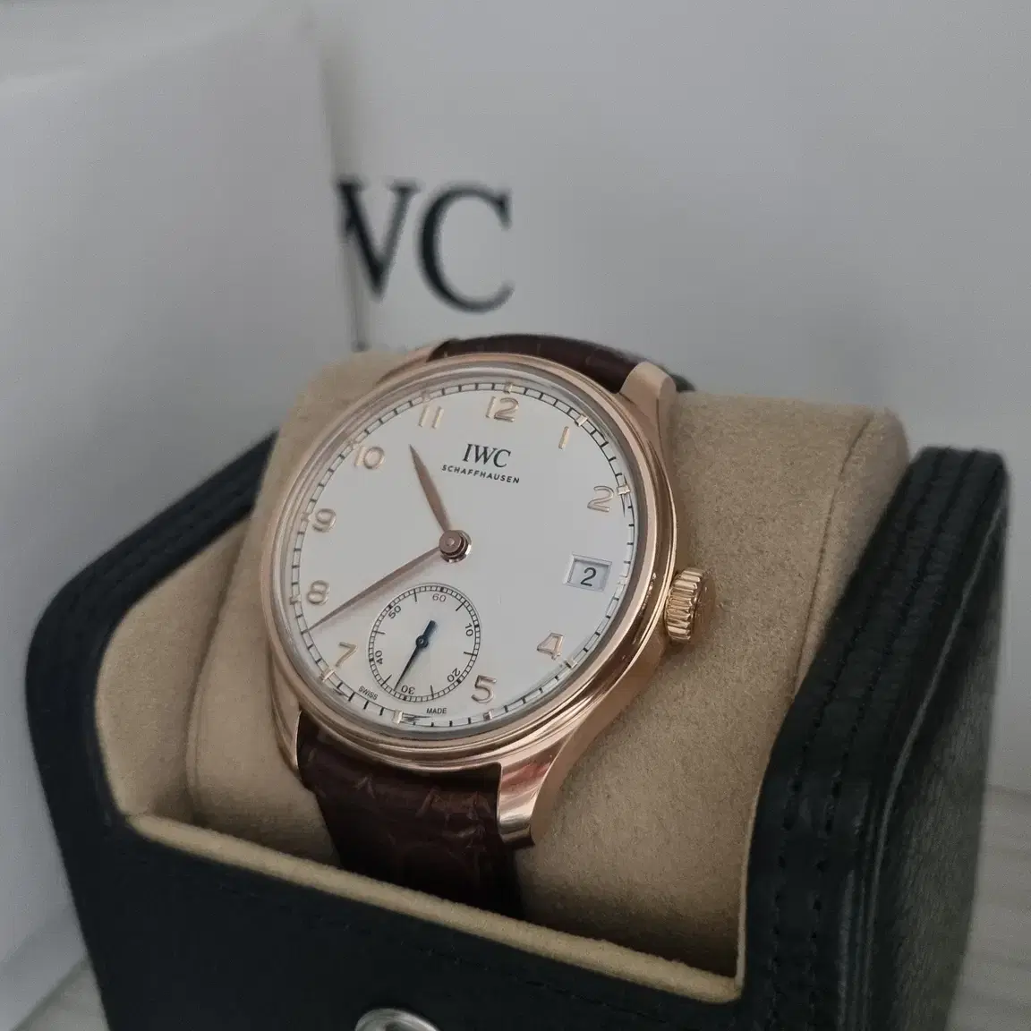 iwc 43mm 포르투기저 수동 8데이즈 days 금통 풀박스 팝니다.