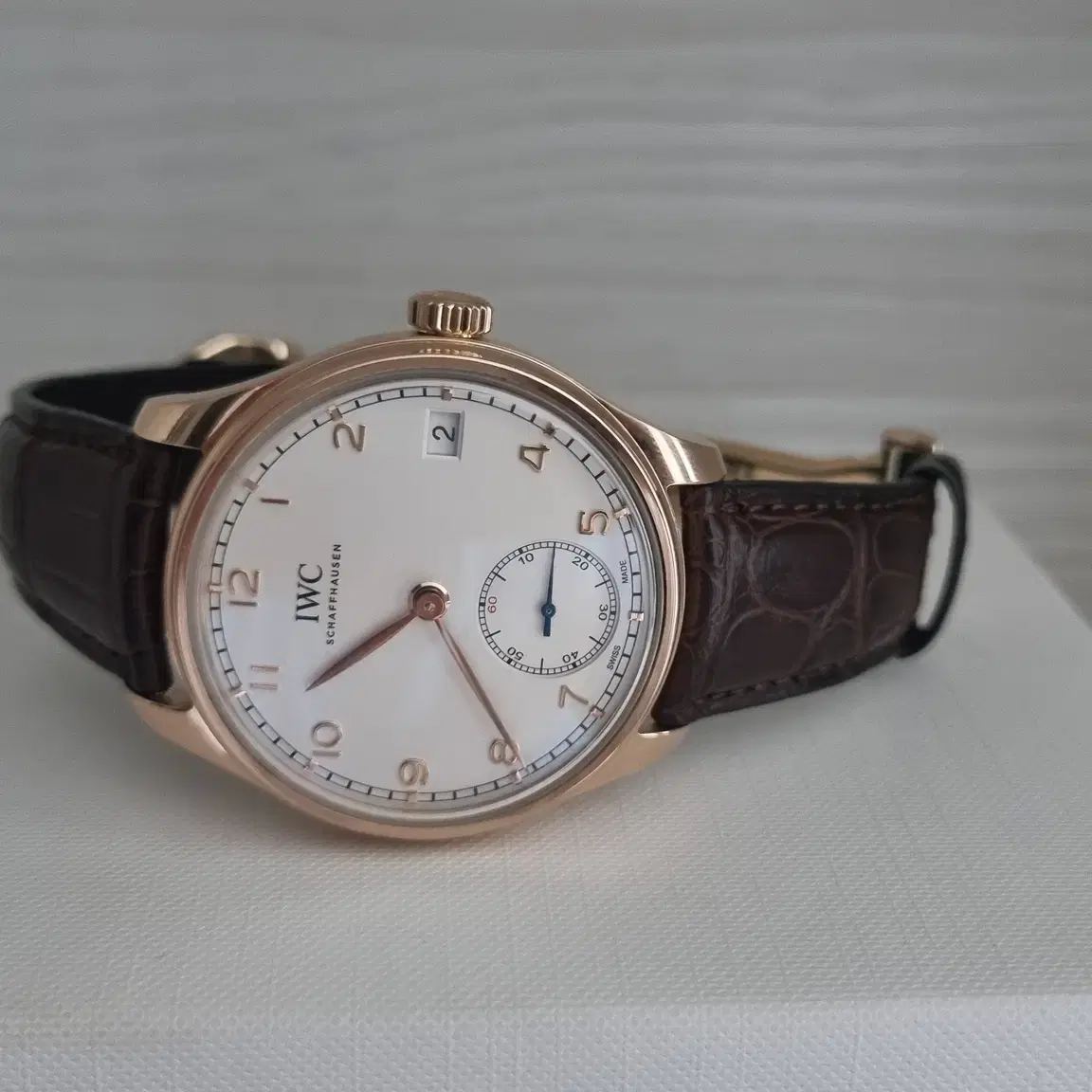 iwc 43mm 포르투기저 수동 8데이즈 days 금통 풀박스 팝니다.