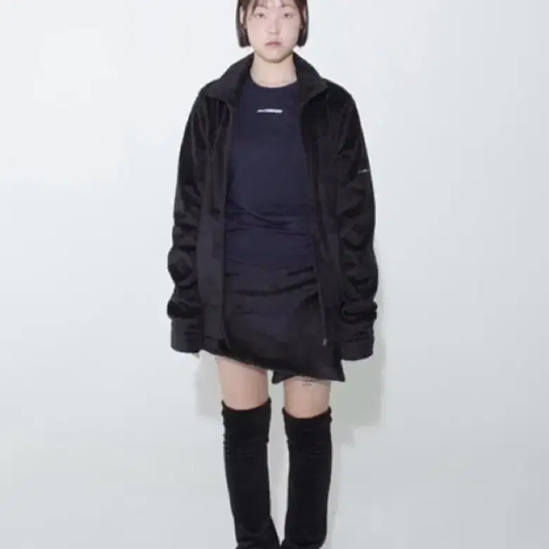 지초이 컴포트 23-006 FLEECE WRAP SKIRT WITH LE