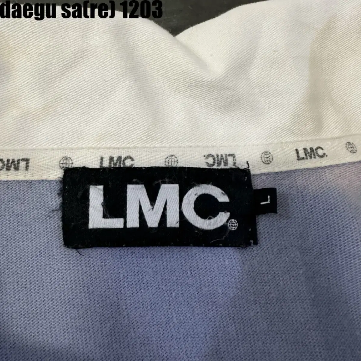 LMC. 오버핏 카라긴팔티셔츠(오버핏,실측 110까지)오염!