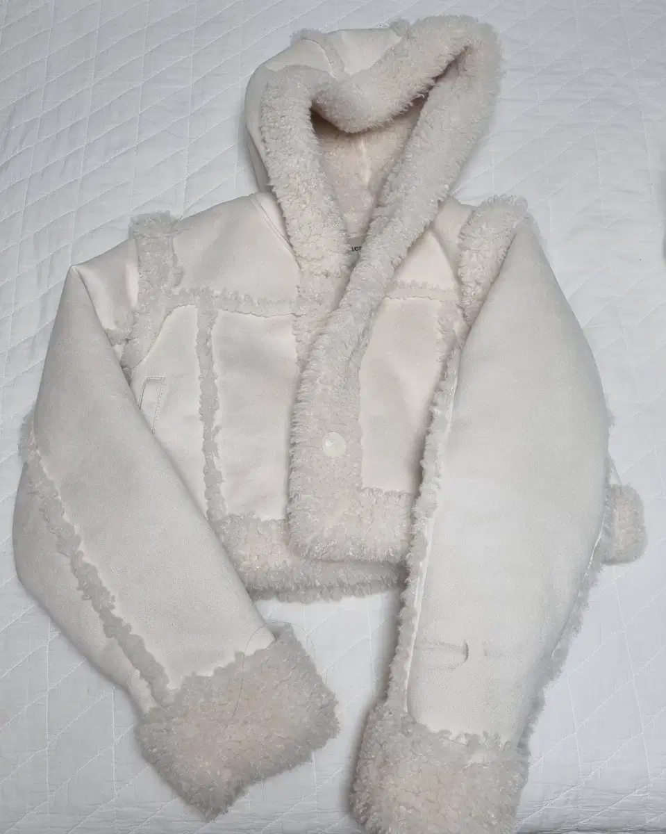 (Sold) Three Times Baby Hoodie Fur Coat for sale