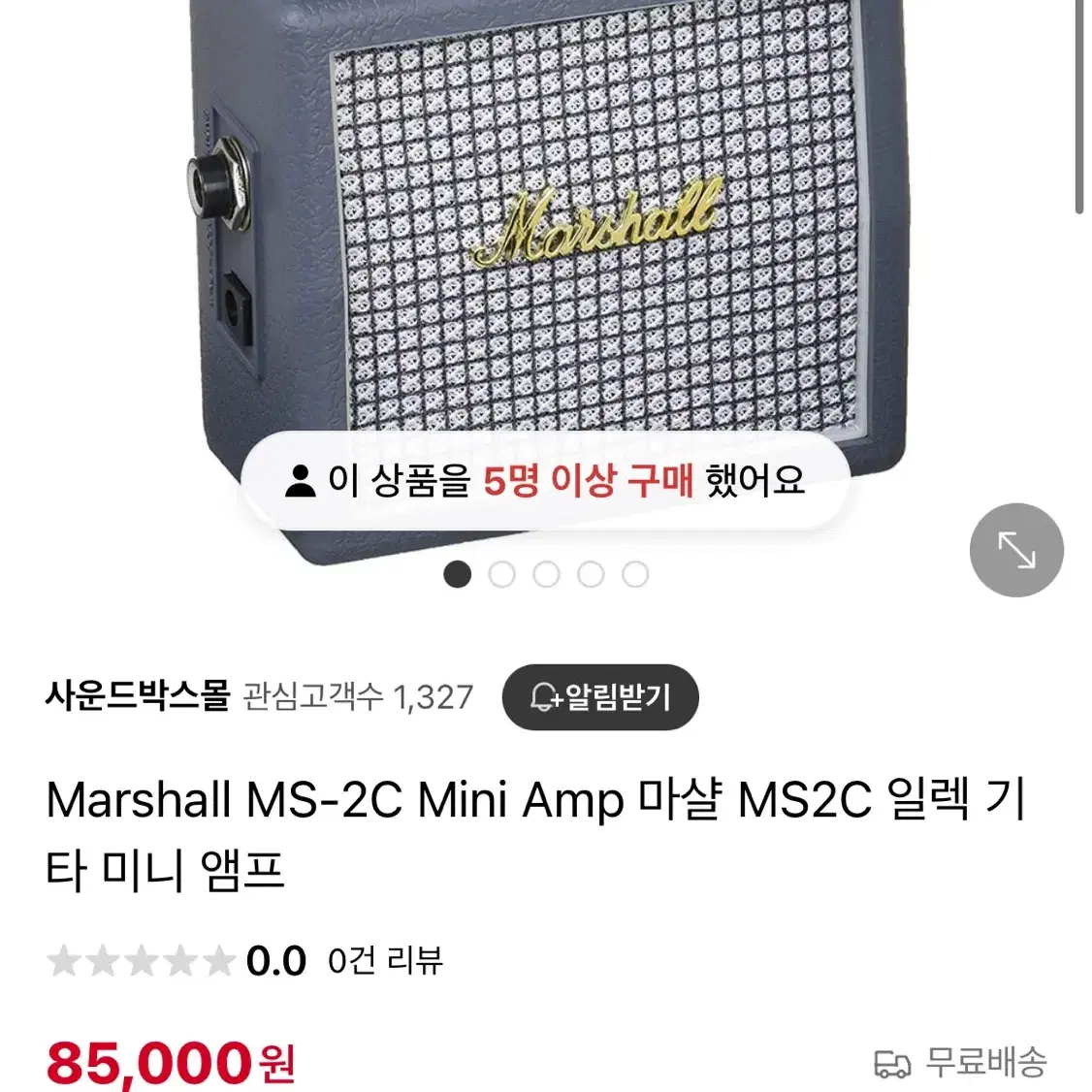 마샬 미니 기타 엠프 MS-2C