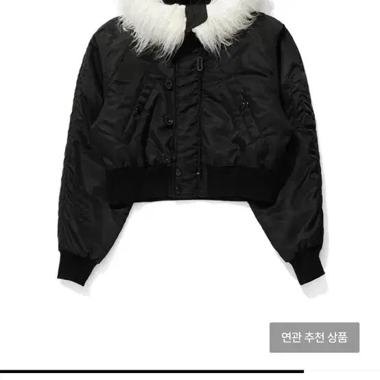 오픈와이와이 faux fur zipper hood ma1