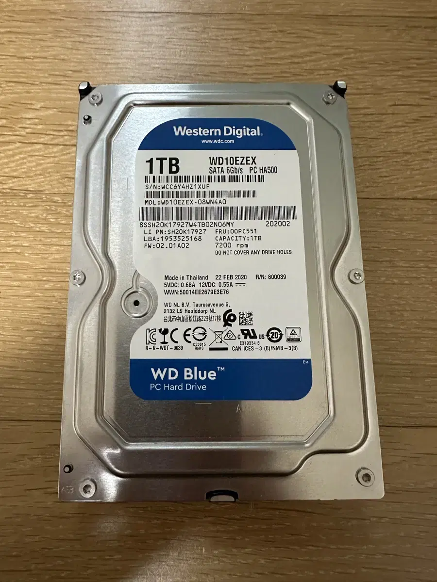 WD BLUE 1TB HDD WD10EZEX 하드디스크