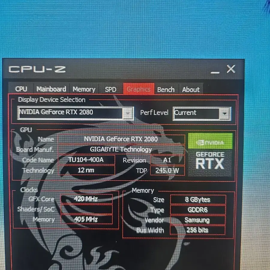 그래픽카드 rtx 2080 화이트 3팬