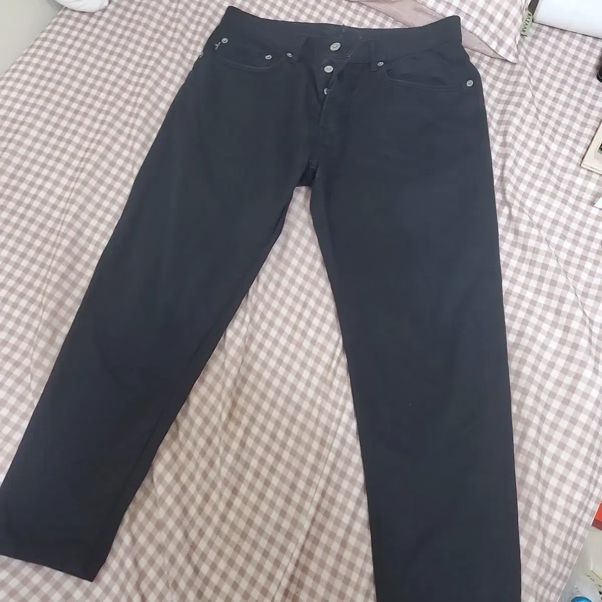 STONE ISLAND Black jin cotton pants size 32