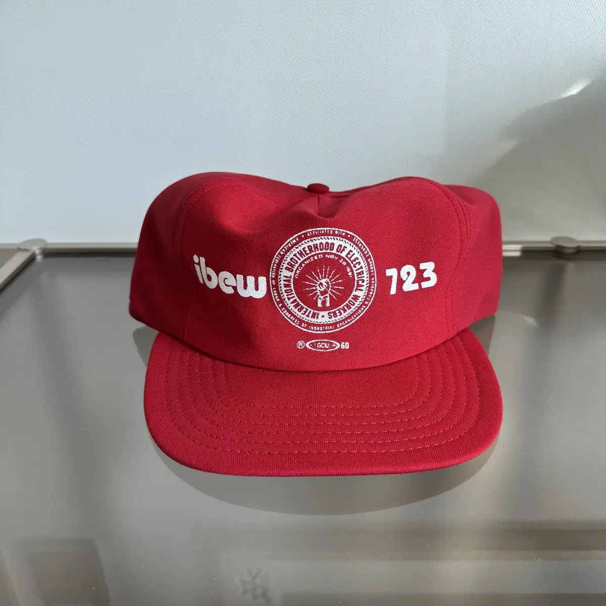 USA ibew 723 red cap vintage 모자