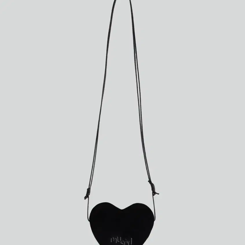 뮤제드 Mused Real Suede Heart Bag - Black