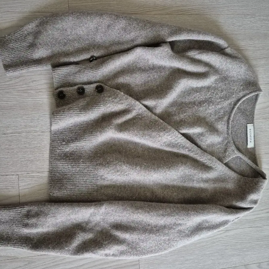 오떼뜨 니트 오트밀 CASHMERE LAYERED KNIT