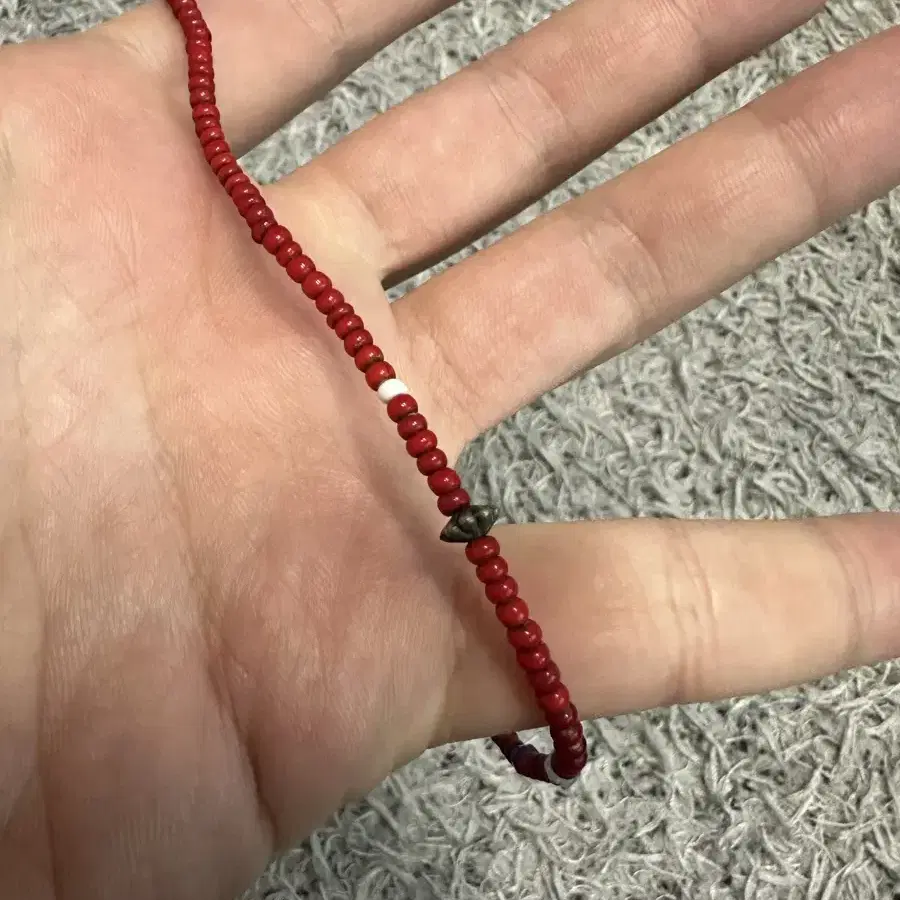 노스웍스 seed beads necklace 비즈 목걸이 (레드)