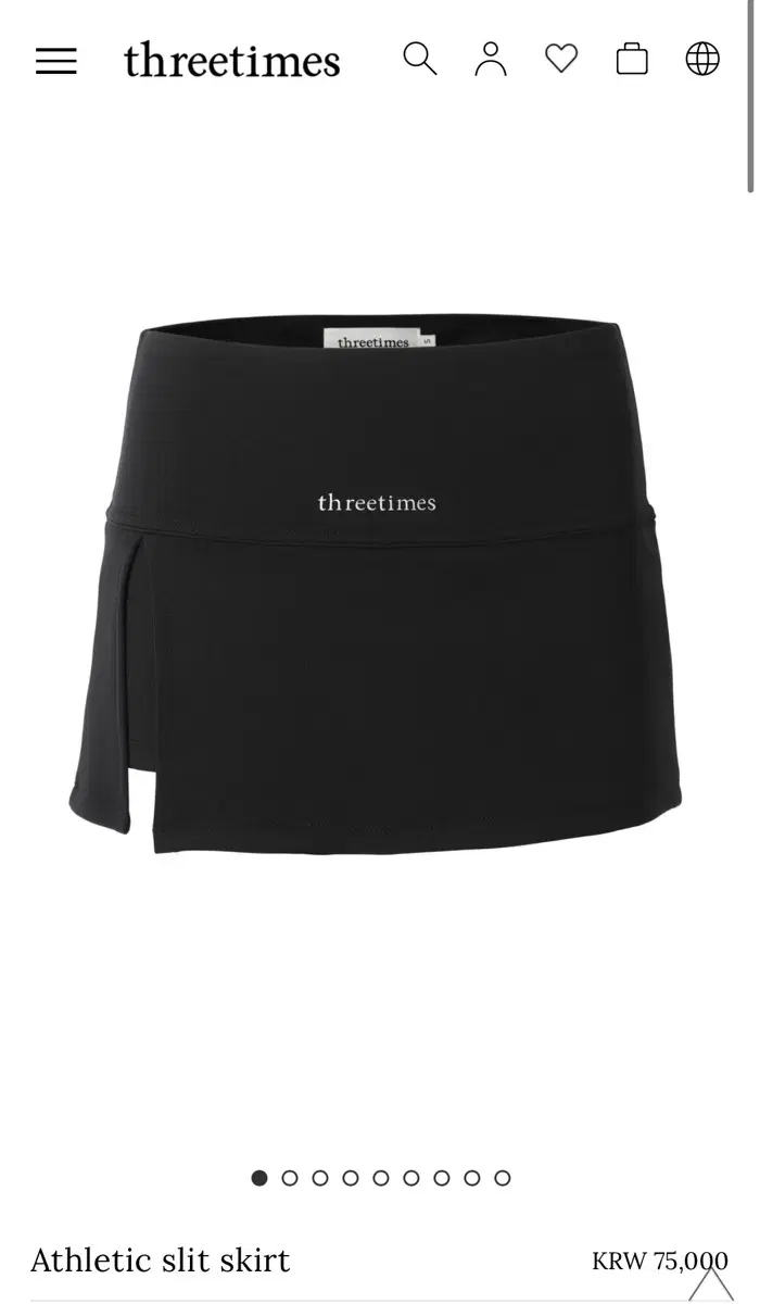 쓰리타임즈 슬릿 스커트 Athletic slit skirt