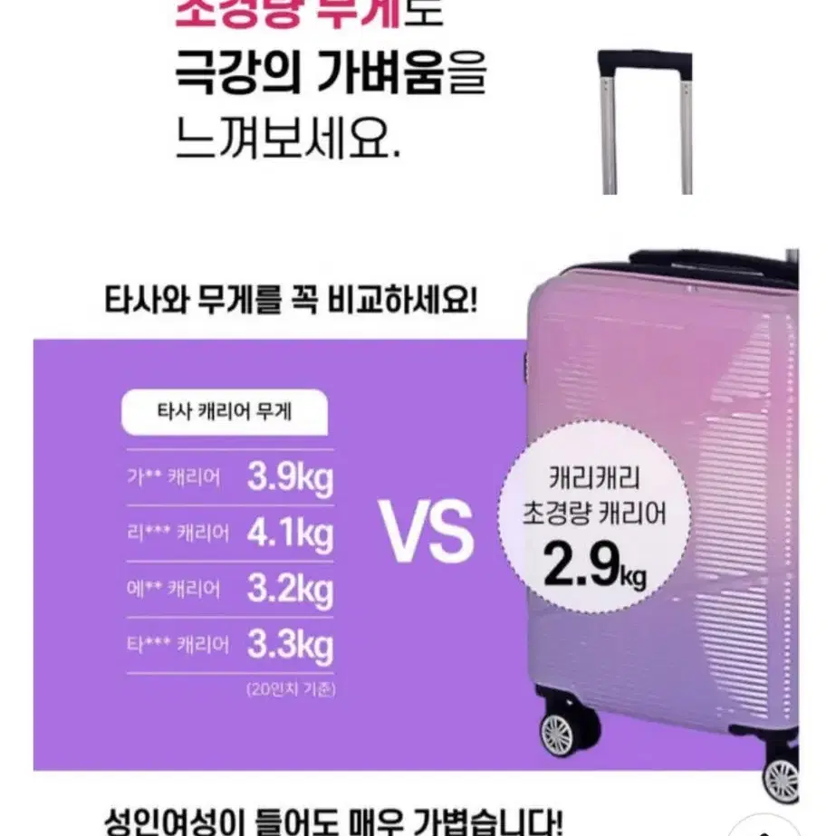 루베라무지개여행용캐리어 3종