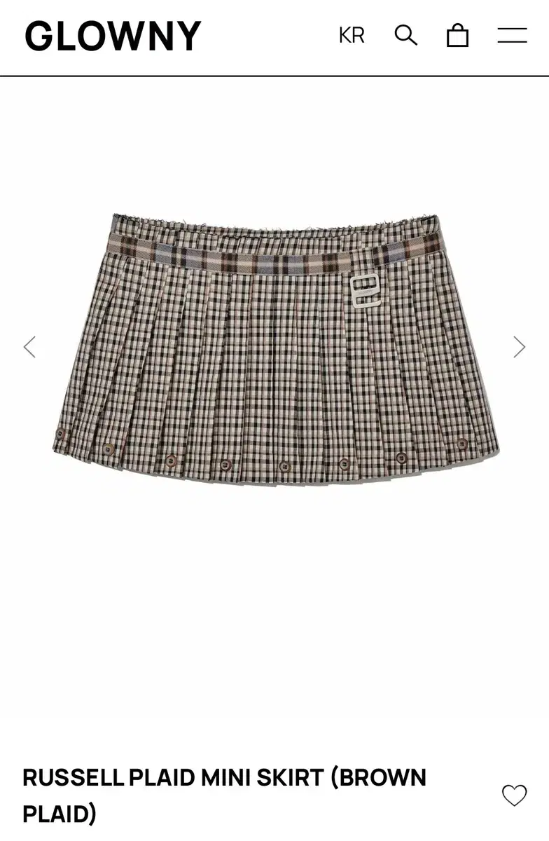 글로니 러셀 스커트 RUSSELL PLAID MINI SKIRT