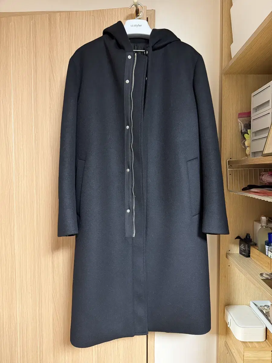 Club Monaco Italian fabric handmade hooded coat/man coat/cashmere coat