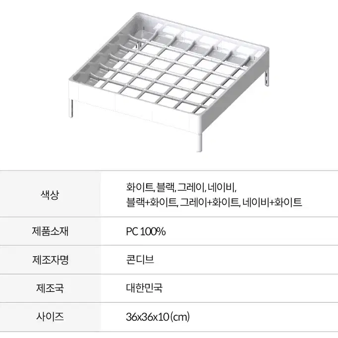 리빙블럭 크기조절 1단 녹 발생 없는 식기건조대 대형 물빠짐 네이비블루