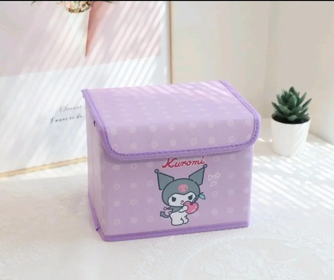 Lid type-Sanrio Cherikuromi Folding Storage Box (small)