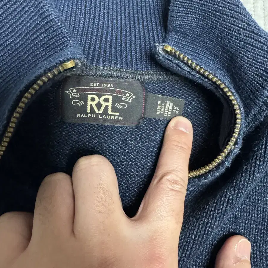 RRL 더블알엘 하프집 스웨터