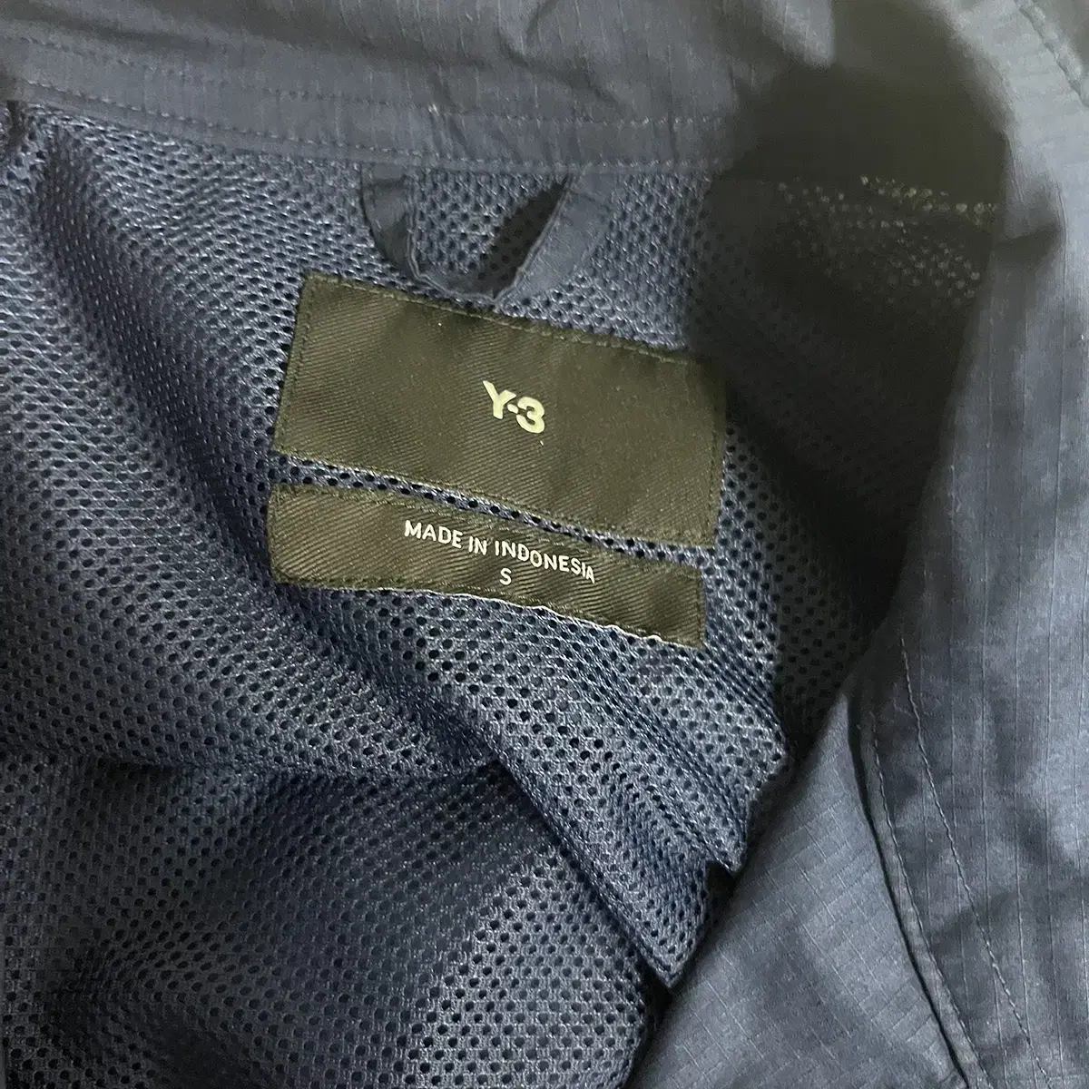 Y-3 코튼 립스탑 오버셔츠 자켓, navy, S