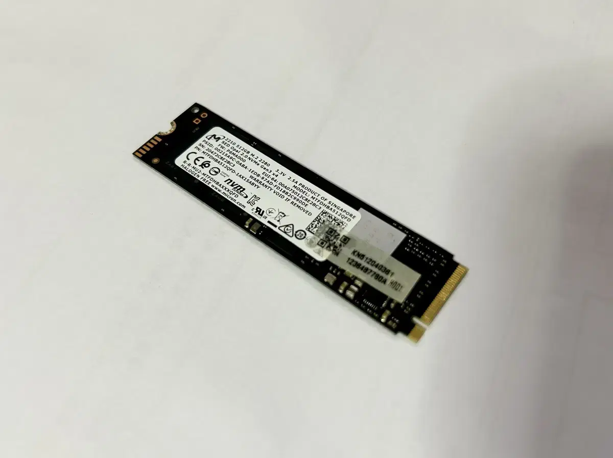 마이크론 Micron 2210 512GB SSD PCle NVMe