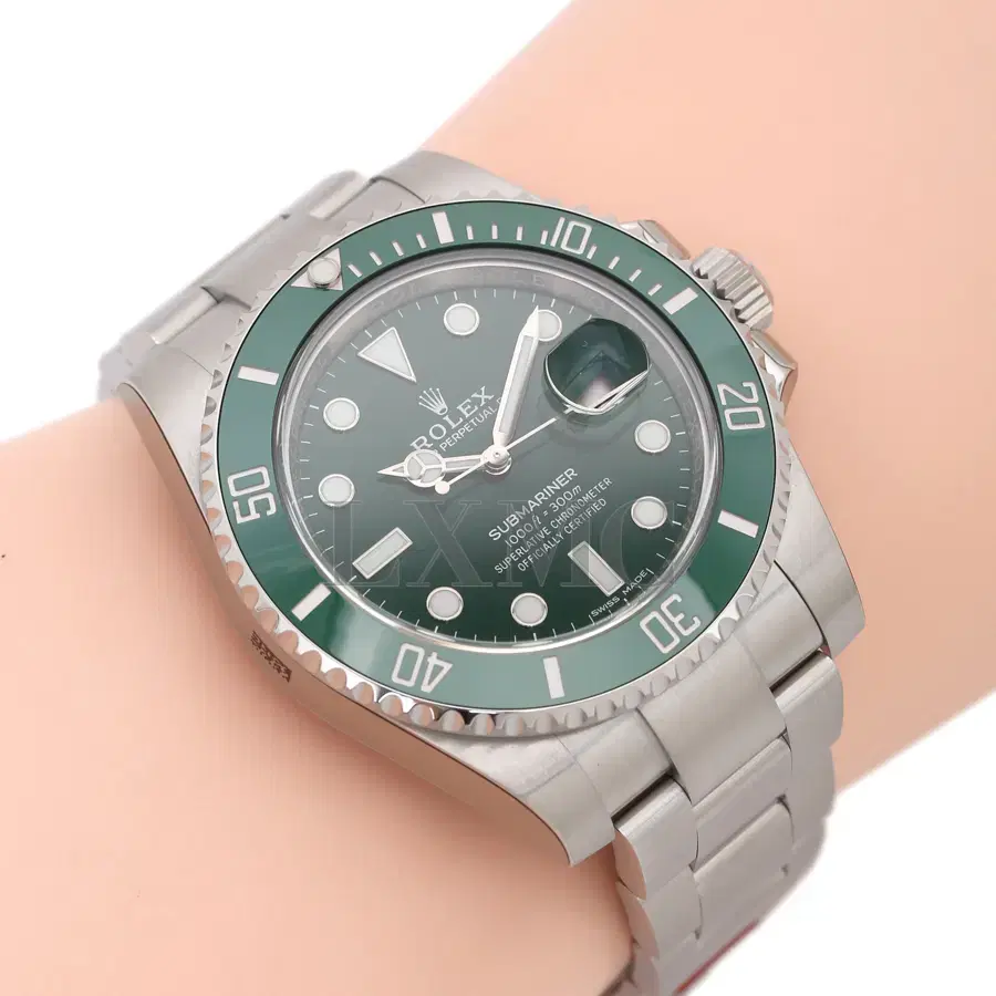 롤렉스 서브마리너 그린 스틸 데이트 116610LV 헐크 40MM 새상품