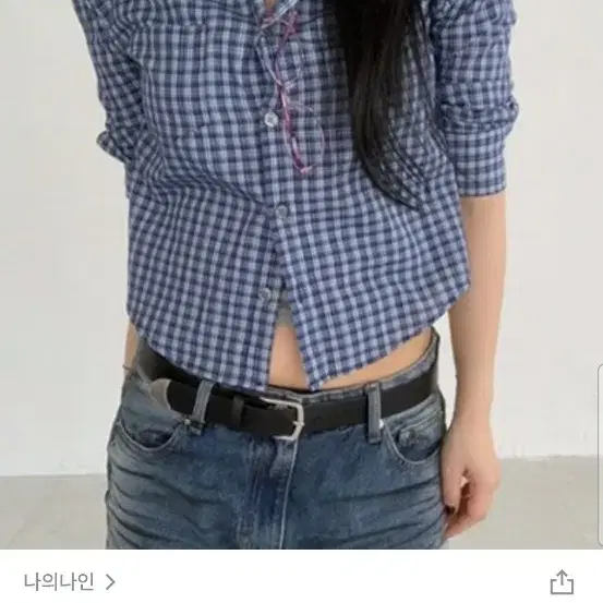 나의나인 prom crop shirt