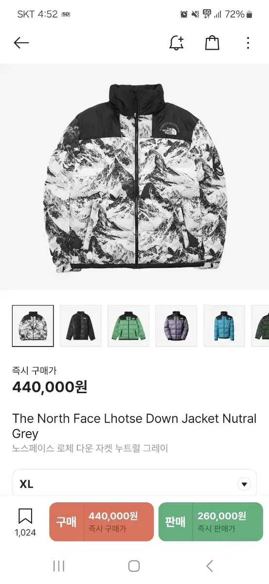 The North Face Roche Down Jacket Neutral Gray