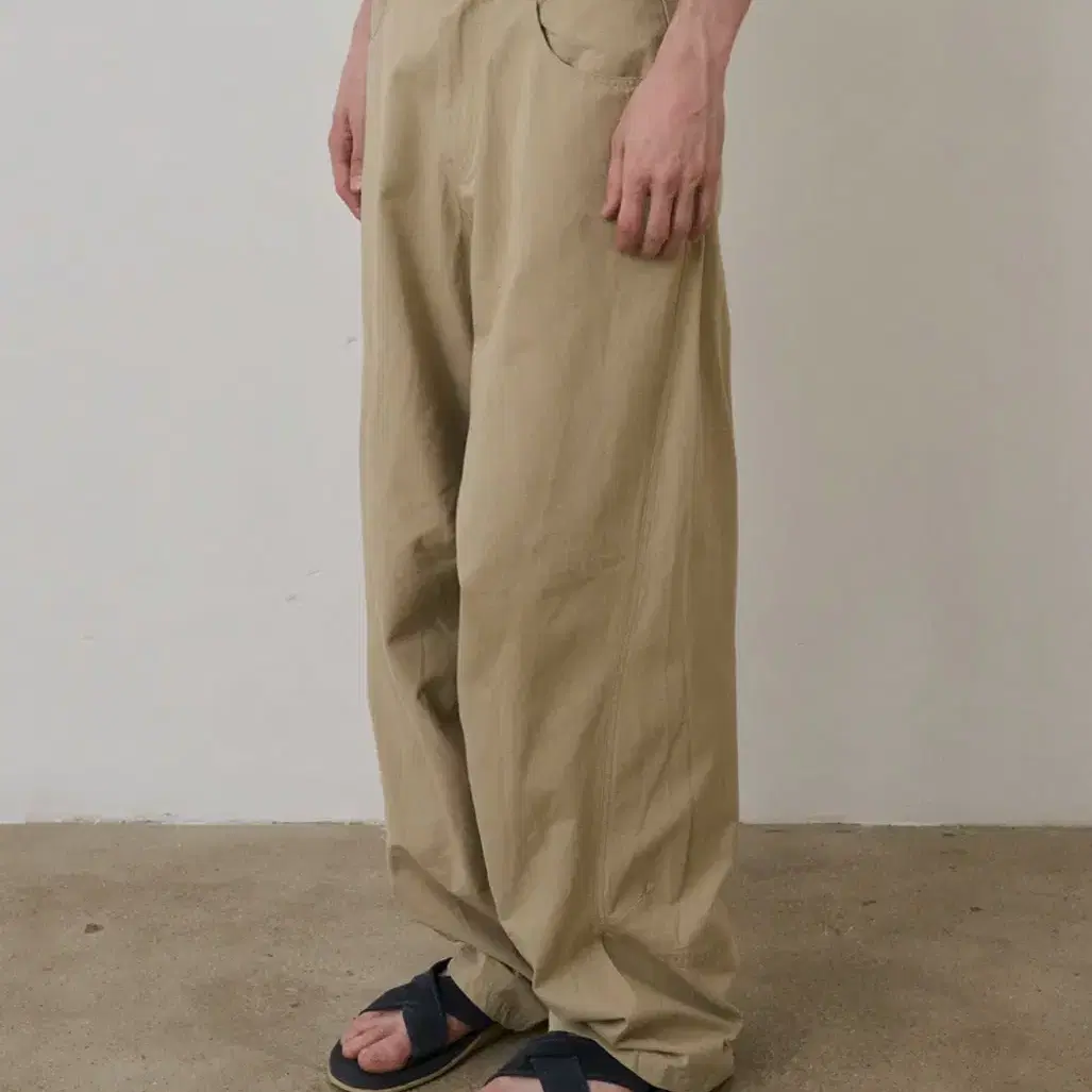 노운 curved cotton pants (beige) 1사이즈