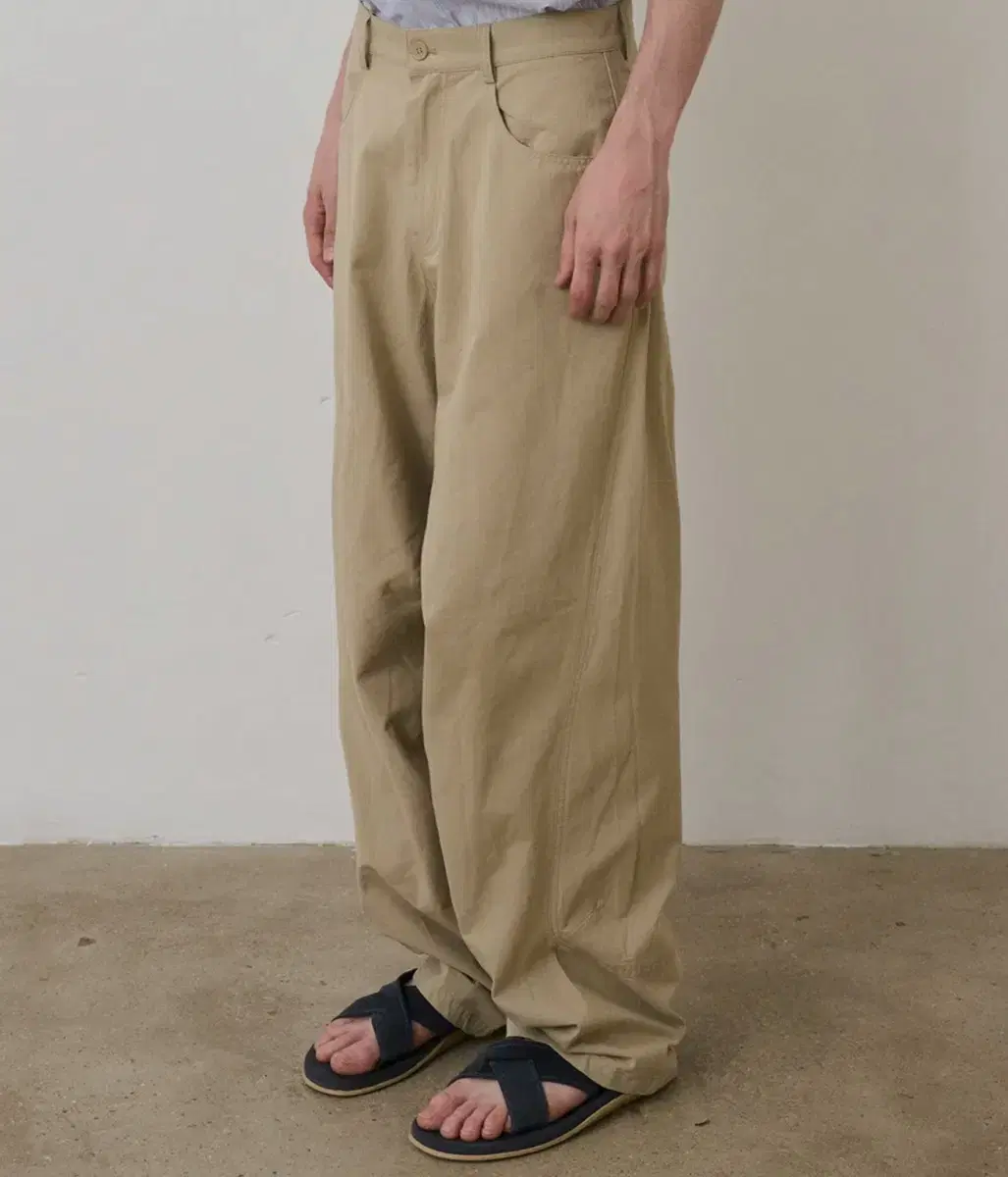 노운 curved cotton pants (beige) 1사이즈