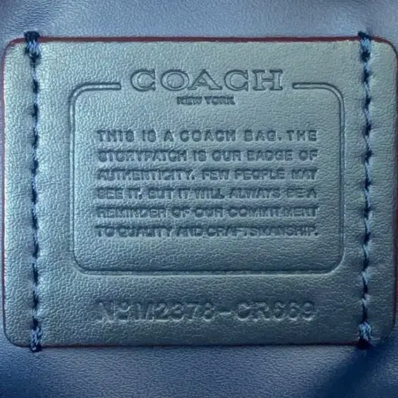 코치 COACH 하트 크로스바디 퀼팅 숄더백 데님 CR669