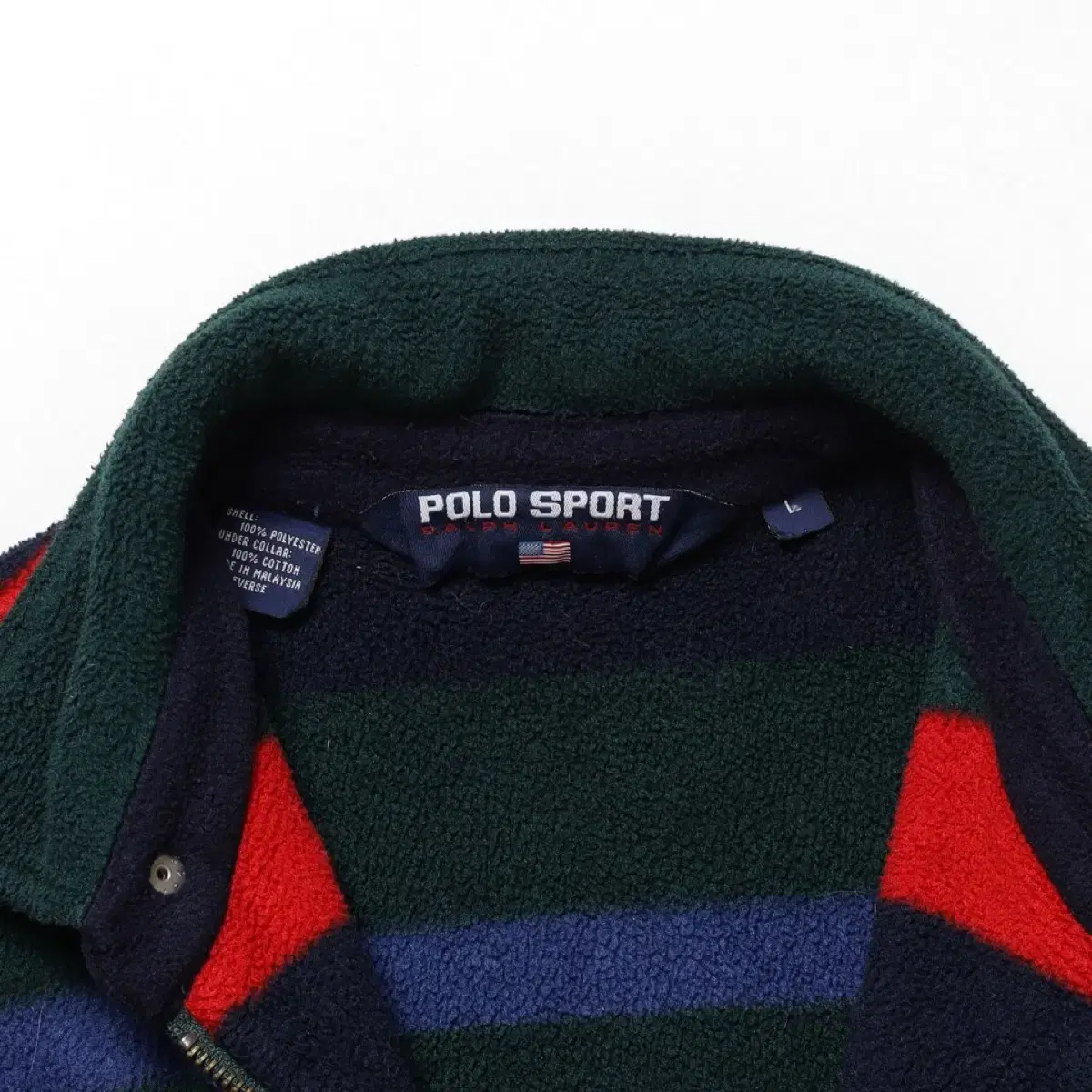 90s POLO SPORT Stripe Fleece Jacket