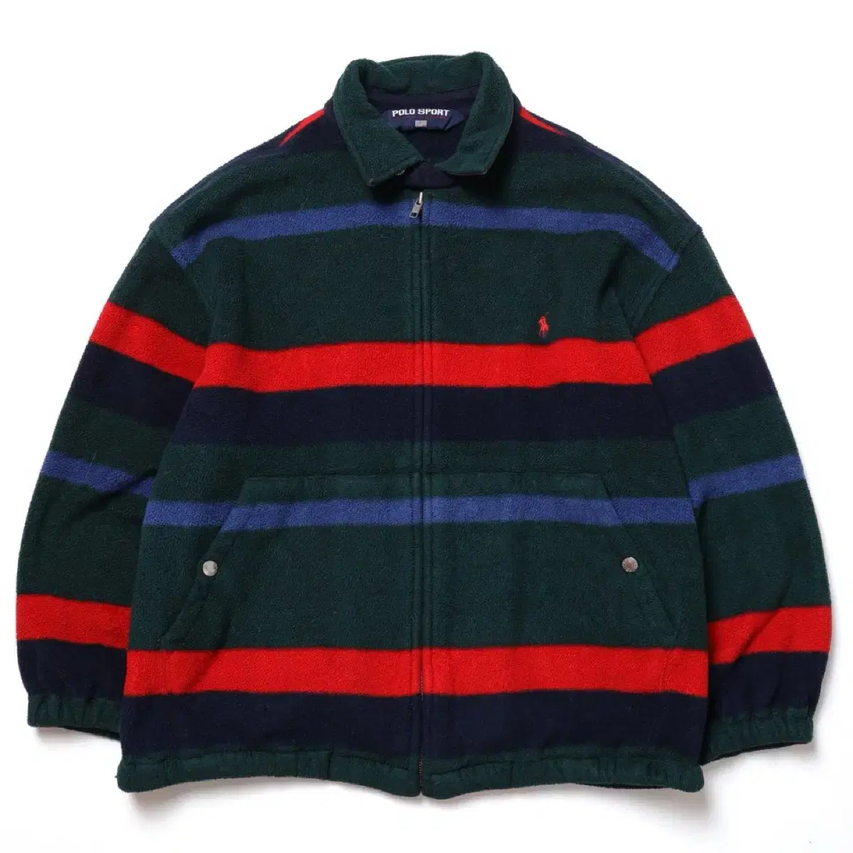 90s POLO SPORT Stripe Fleece Jacket