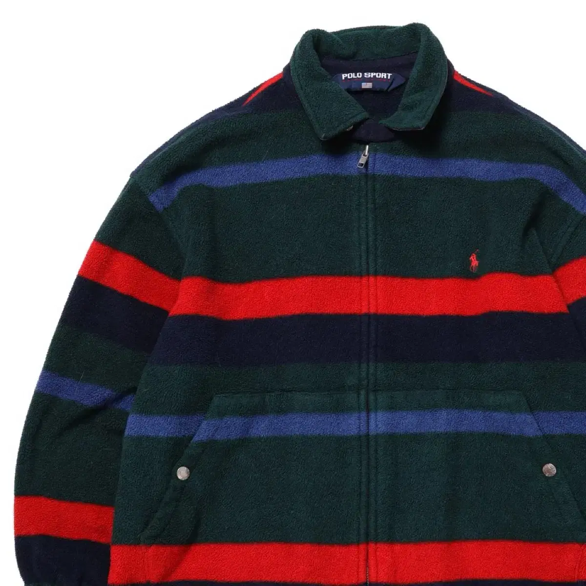 90s POLO SPORT Stripe Fleece Jacket