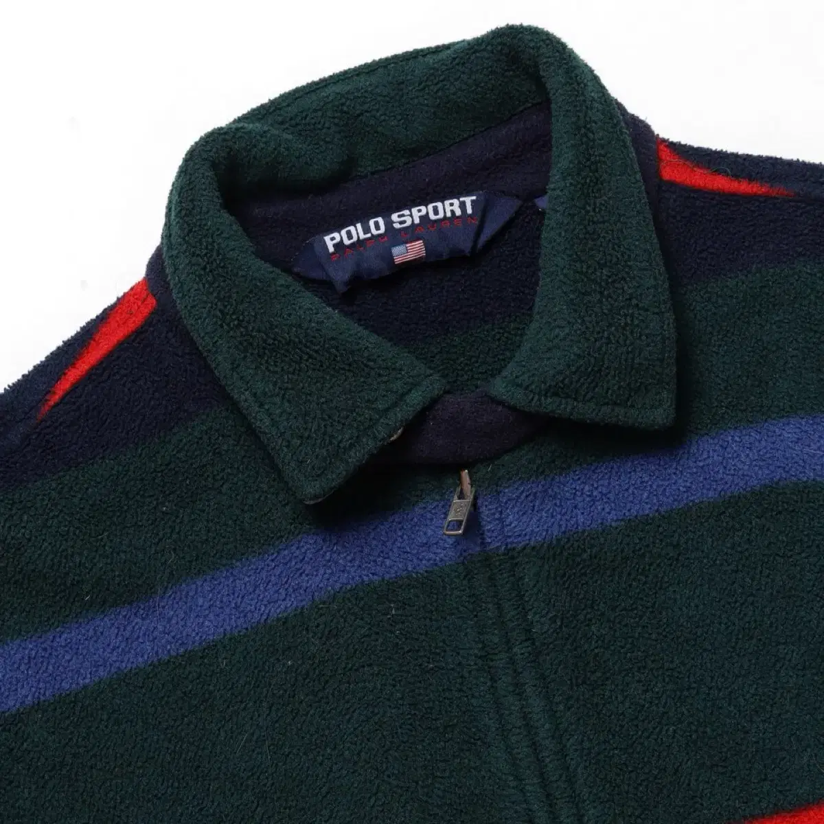 90s POLO SPORT Stripe Fleece Jacket