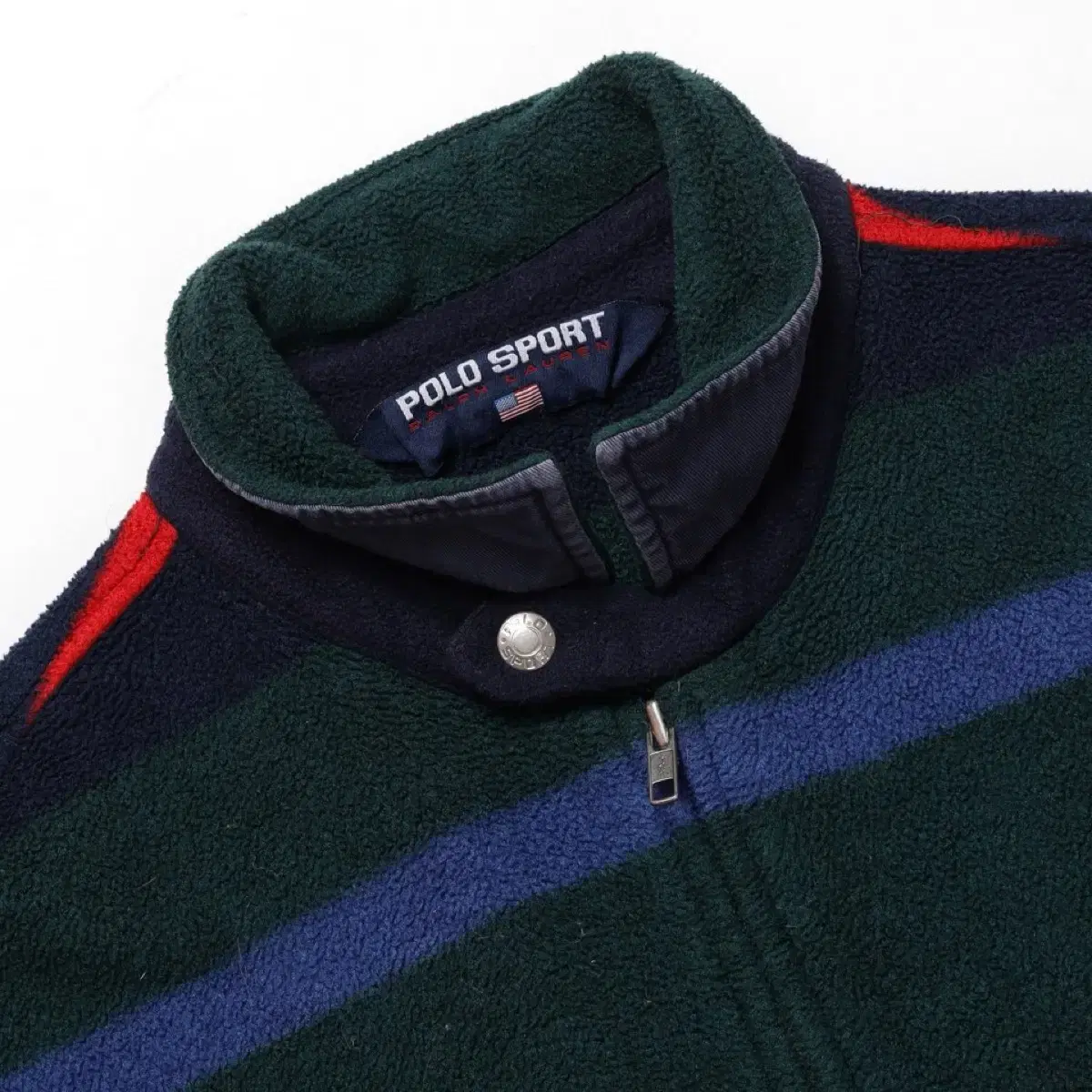 90s POLO SPORT Stripe Fleece Jacket