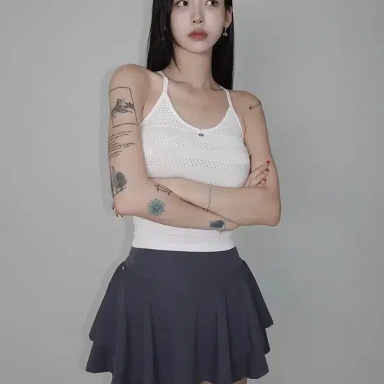 페일제이드 athletic skirt pants 화이트, 차콜