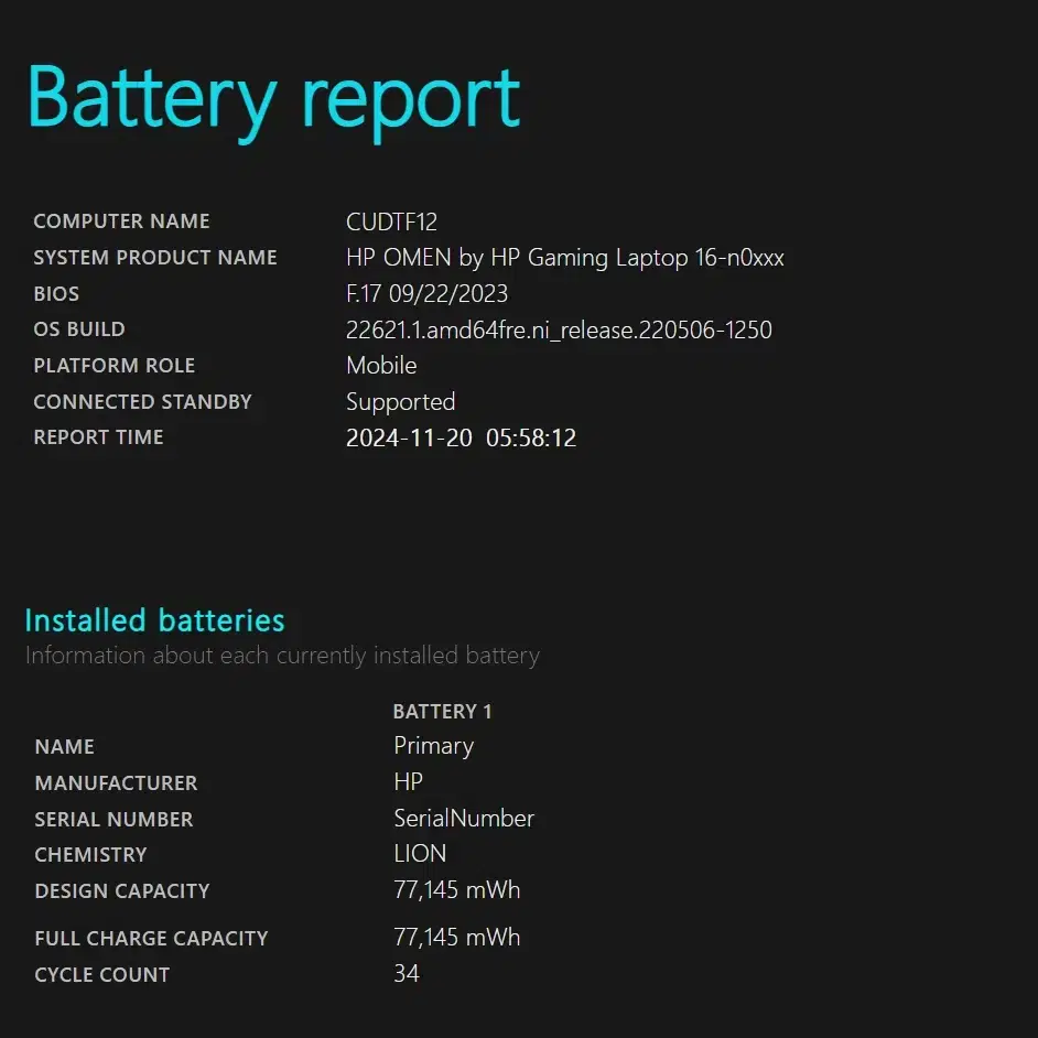 HP 오멘 (OMEN) 16 N0094AX RTX3070TI 판매합니다