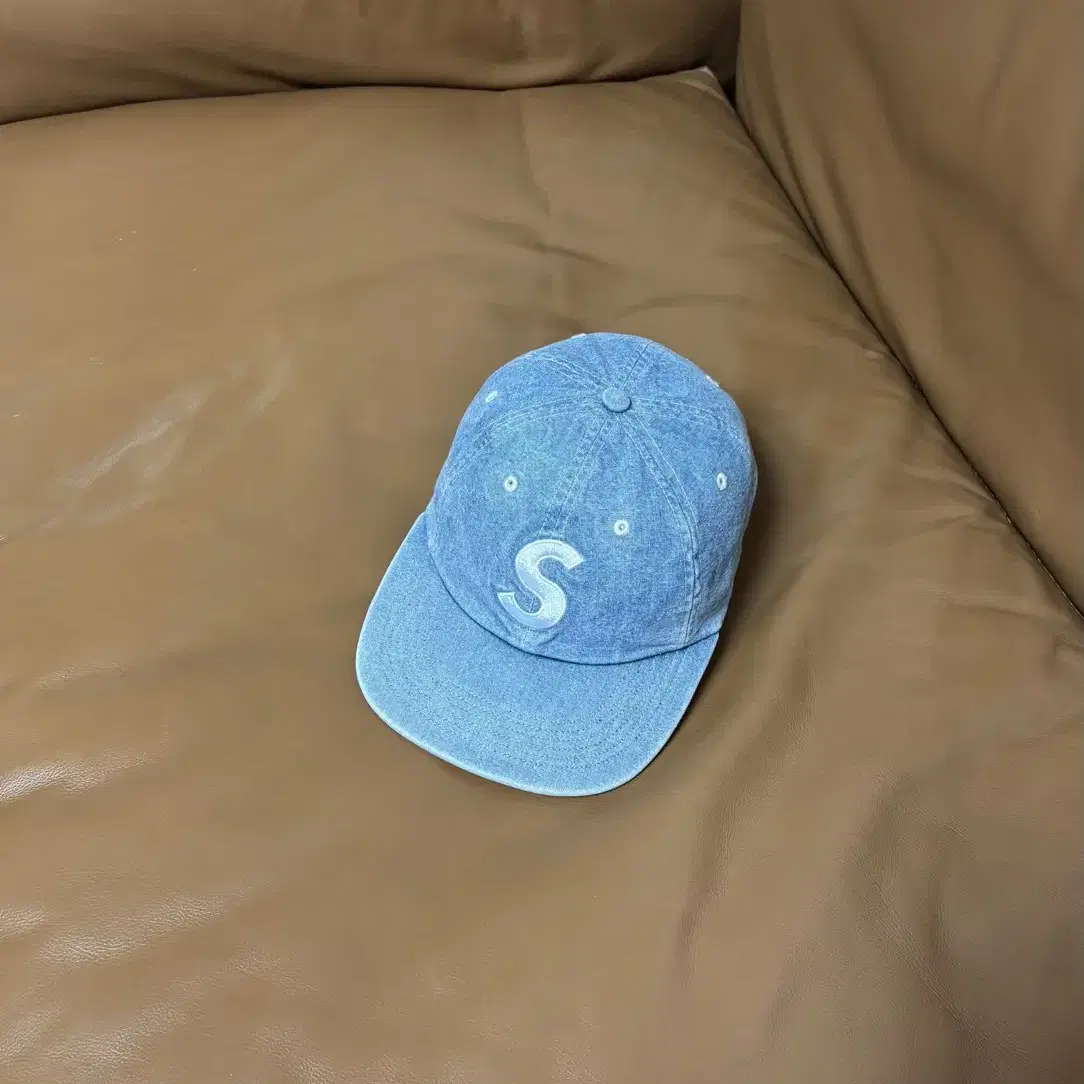 Supreme 슈프림 S로고 6패널 볼캡 모자 (Washed Denim)