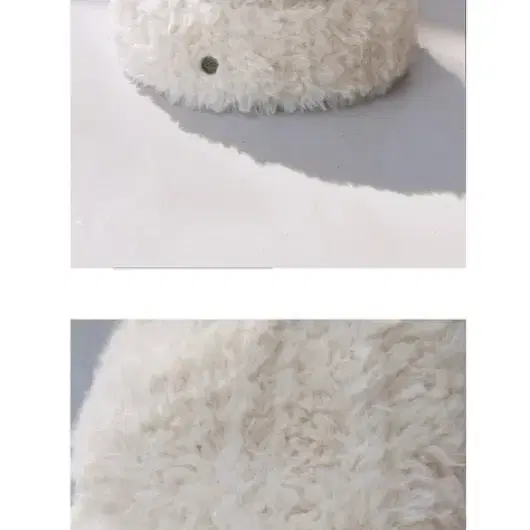 포에지담 FUR BEANIE 퍼 비니 화이트(한번착용) 털모자