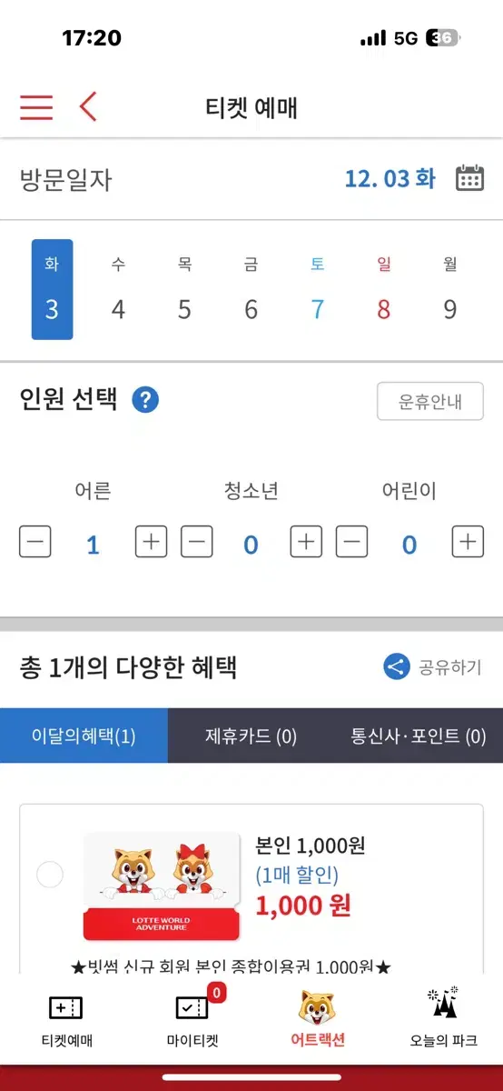 서울 롯데월드 자유이용권