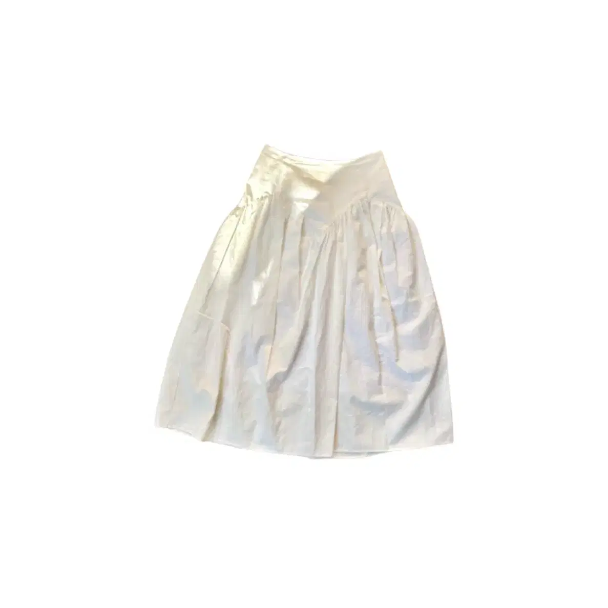 york shirring skirt in white