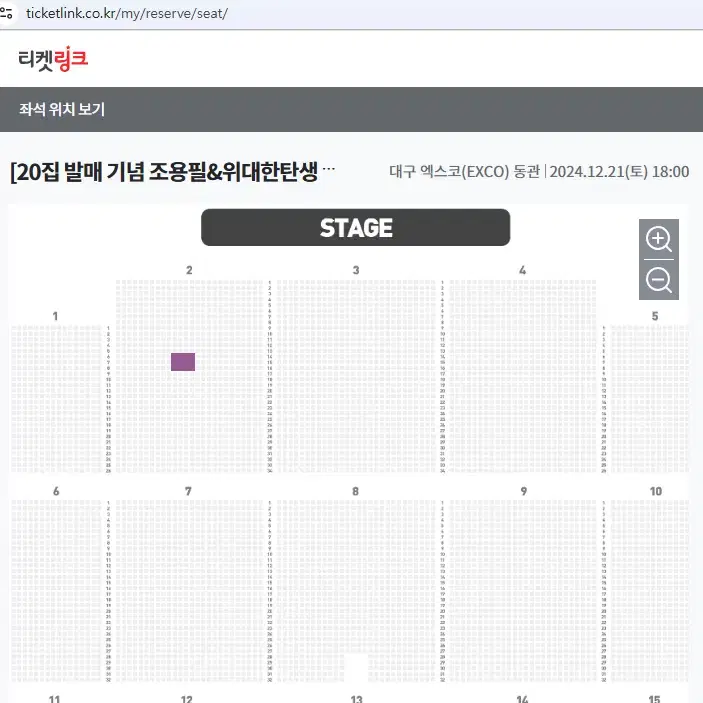 조용필 콘서트 - 대구 - VIP석 2연석