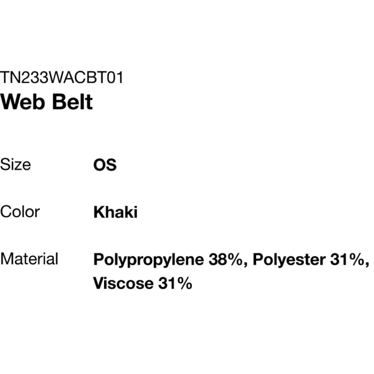 [택포](새상품)디스이즈네버댓 웹벨트web belt 카키