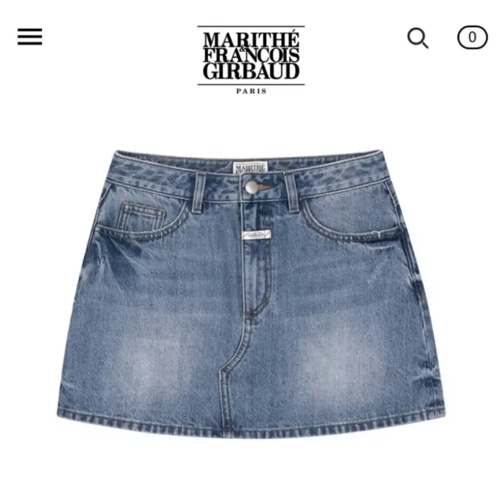 마리떼 W DENIM MINI SKIRT (blue M사이즈/원가 149