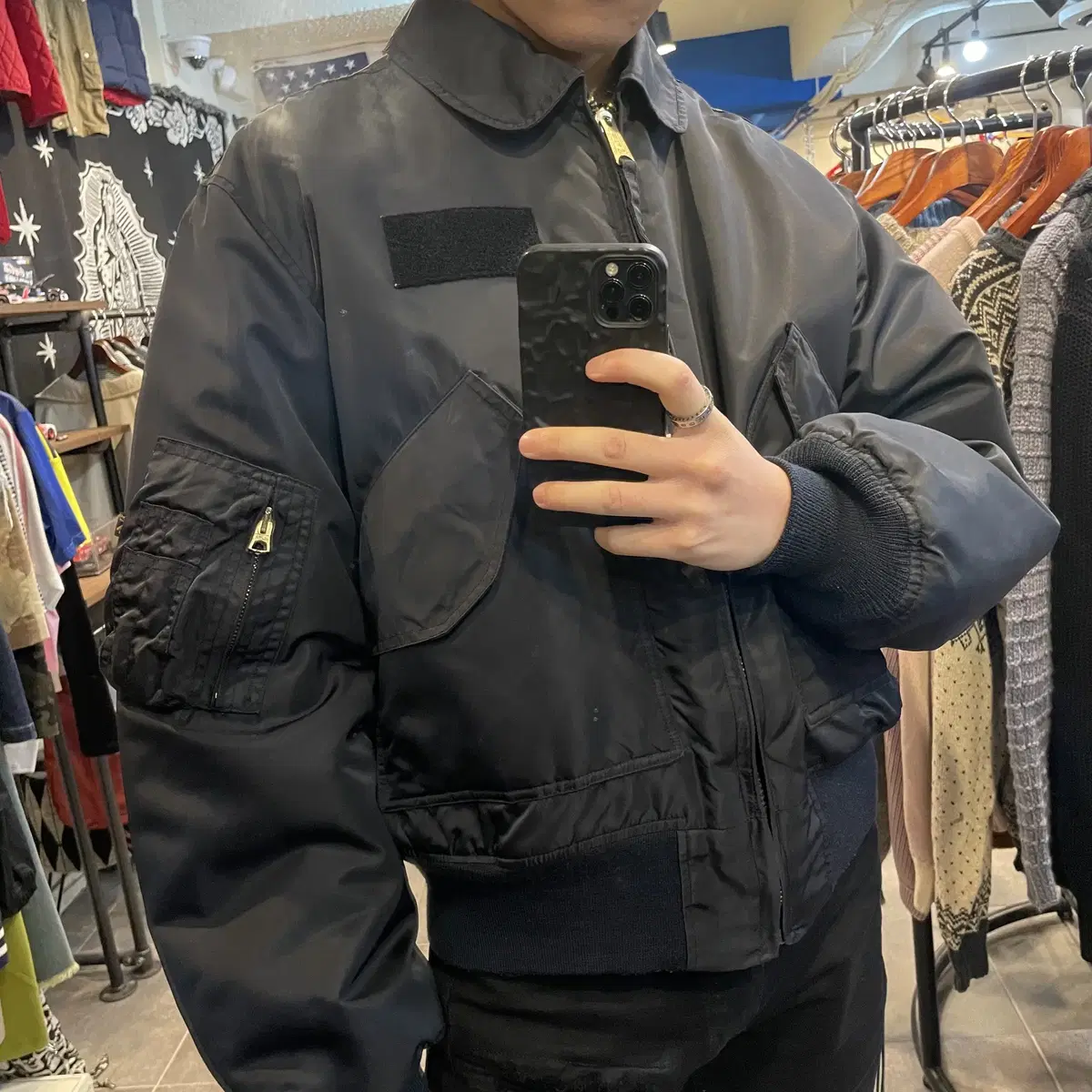 (NO.9) ALPHA INDUSTRIES 알파인더스트리 항공점퍼 블랙