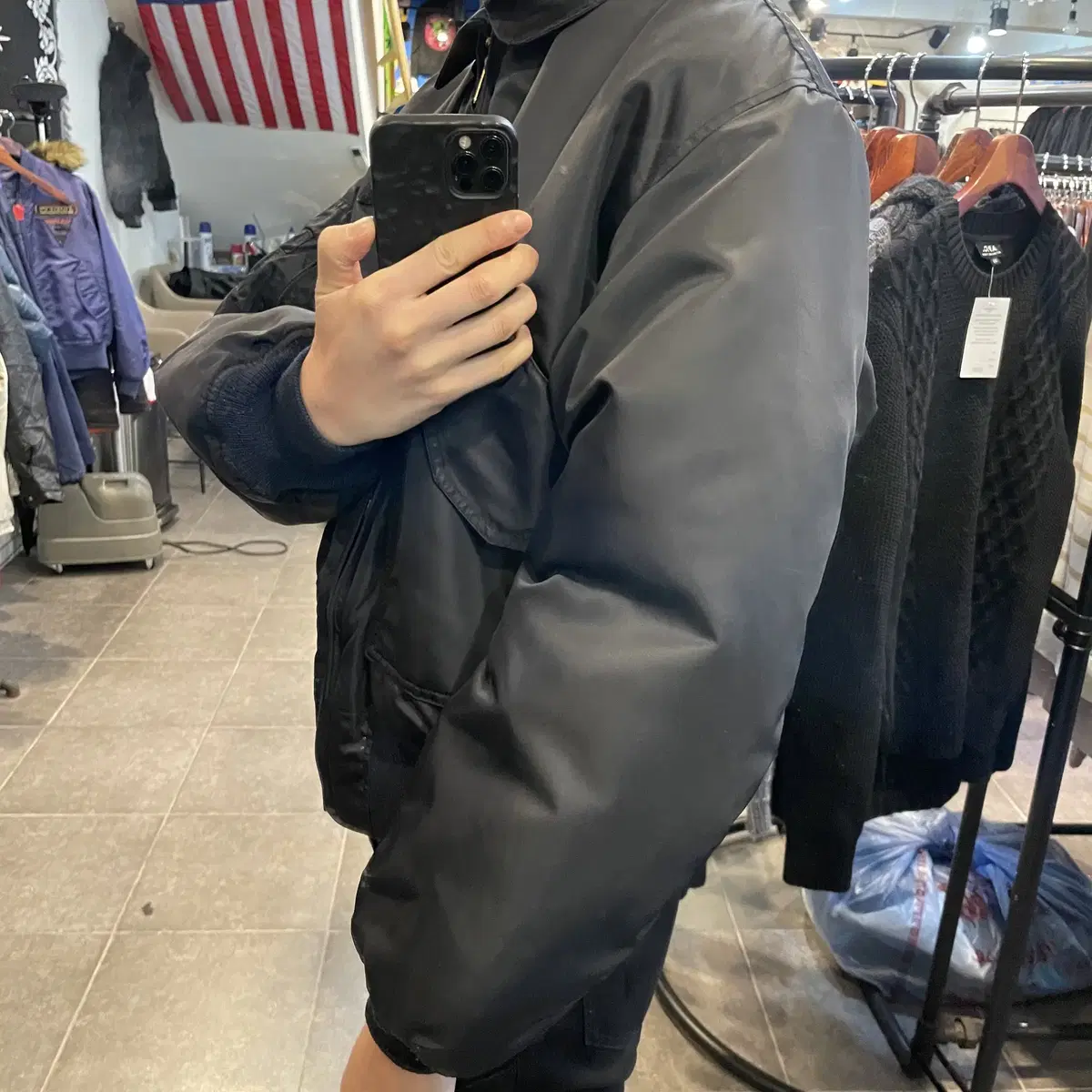 (NO.9) ALPHA INDUSTRIES 알파인더스트리 항공점퍼 블랙