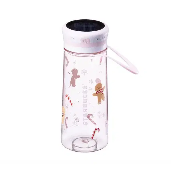 스타벅스 핑크 LED 랜턴 워터보틀 600ml