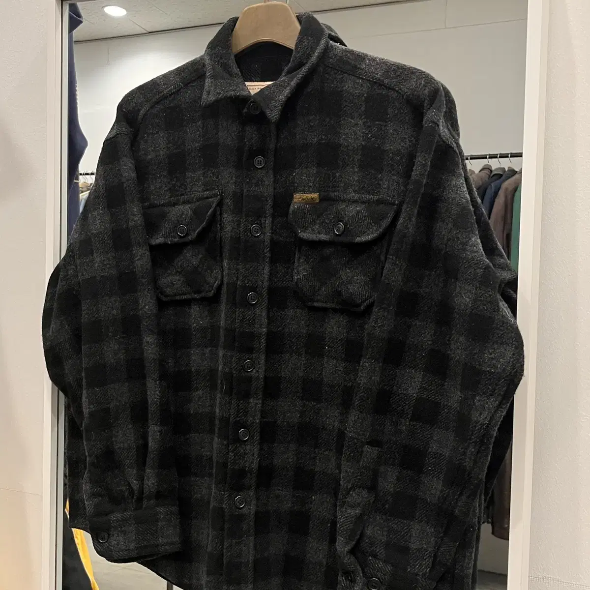 90s Woolrich 울리치 러기드 헤비울 플란넬 체크 셔츠